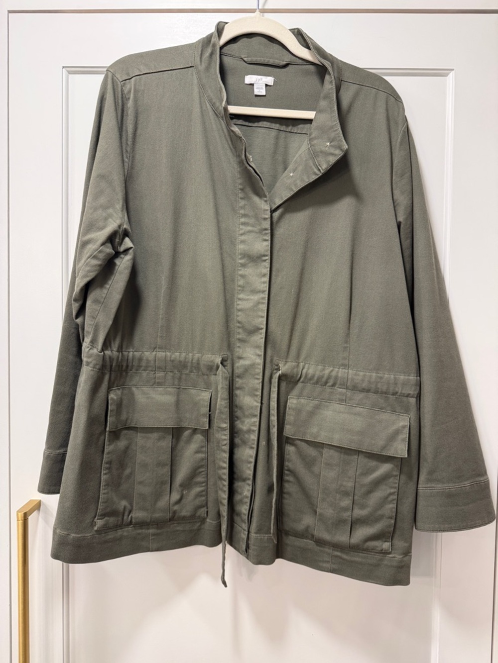 J. Jill Olive Green Utility Jacket with Front Pockets